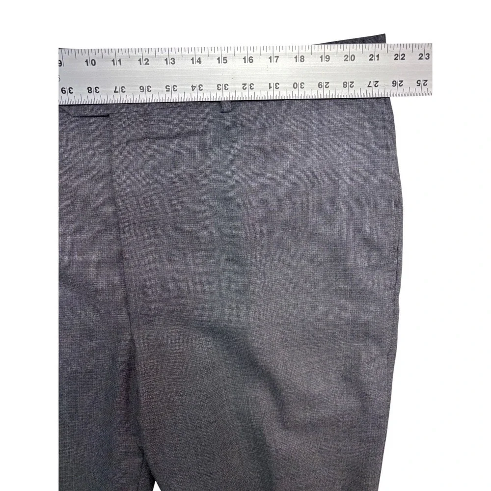 Jos A Bank 48L 43x32 Gray 2pc Pant Suit Signature Collection Wool Flat Front
